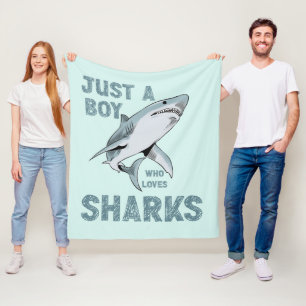 Bara en pojke som kärlek Shark Älskare Fleecefilt