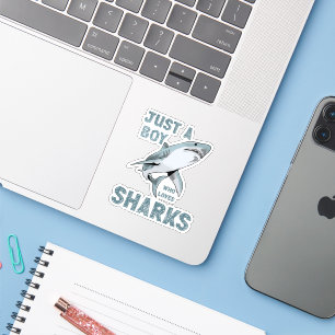 Bara en pojke som kärlek Shark Älskare Klistermärken