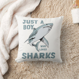 Bara en pojke som kärlek Shark Älskare Kudde