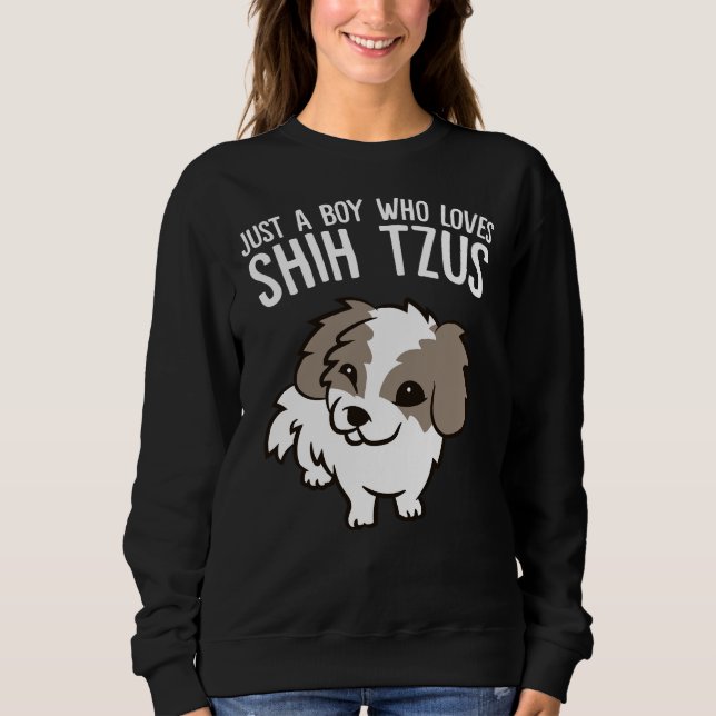 Bara en pojke som Kärlek Shih Tzus T Shirt (Framsida)