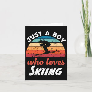 Bara en pojke som Kärlek Skiing Kids Skiing Boys Kort