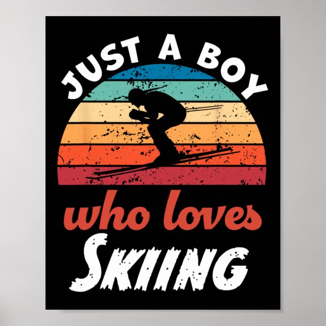 Bara en pojke som Kärlek Skiing Kids Skiing Boys Poster (Framsidan)