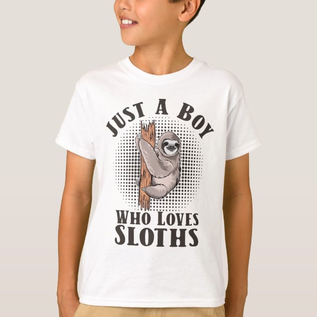 Bara en pojke som Kärlek Sloths T Shirt (Framsida)