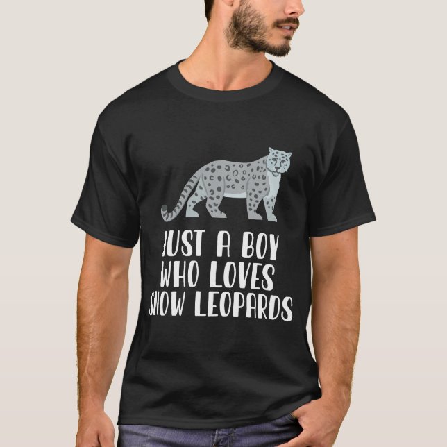 Bara en pojke som Kärlek Snö leopards T Shirt (Framsida)