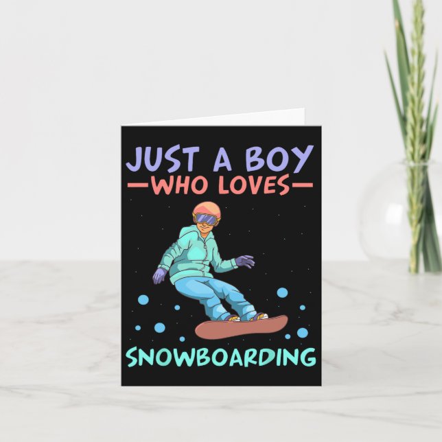 Bara en pojke som Kärlek snurrade Skiwboard Kort (Framsida)