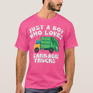 Bara en pojke som Kärlek Sopor Lastbilar Boys Kids T Shirt
