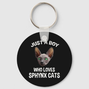 Bara en pojke som Kärlek Sphynx Cats Nyckelring
