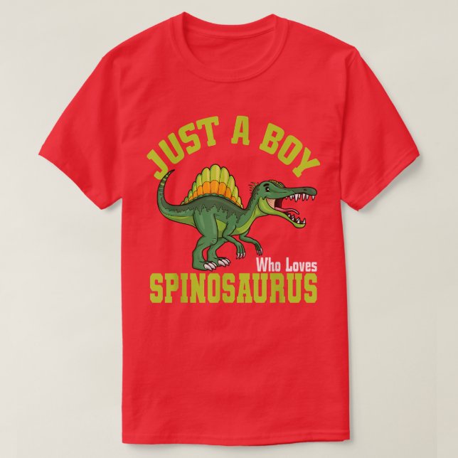 Bara en pojke som Kärlek Spinosaurus i Kids Spinos T Shirt (Design framsida)