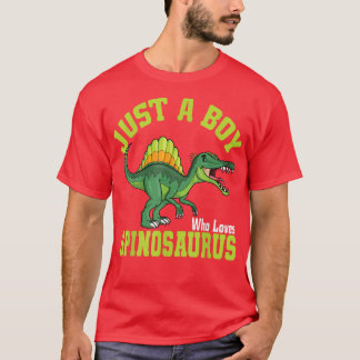 Bara en pojke som Kärlek Spinosaurus i Kids Spinos T Shirt