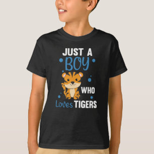 Bara en pojke som Kärlek tiger åt sötare djur Tige T Shirt