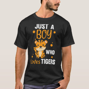 Bara en pojke som Kärlek tiger åt sötare djur Tige T Shirt