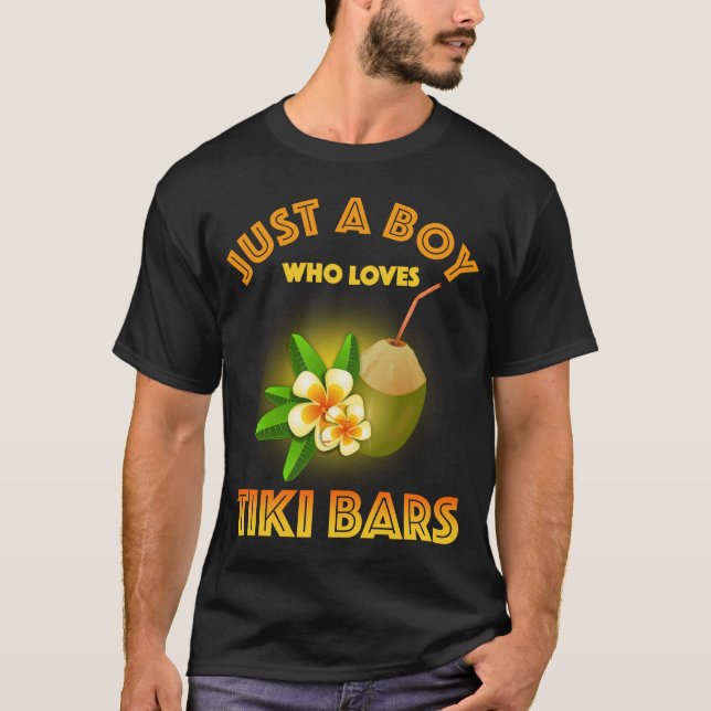 Bara en pojke som Kärlek Tiki Pub T Shirt (Framsida)
