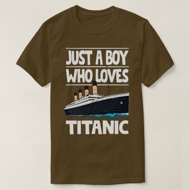 Bara en pojke som Kärlek Titanic Frakt Älskare Bo. T Shirt (Design framsida)