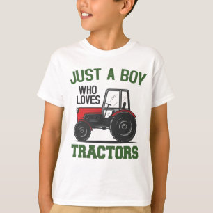 Bara en pojke som Kärlek Tractor Farm Barns födels T Shirt