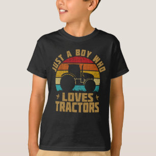 Bara en pojke som Kärlek Tractor Farm Barns födels T Shirt