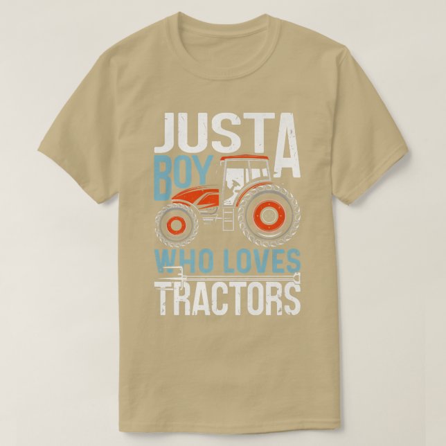 Bara en pojke som Kärlek Tractor, Farmer & Tractor T Shirt (Design framsida)