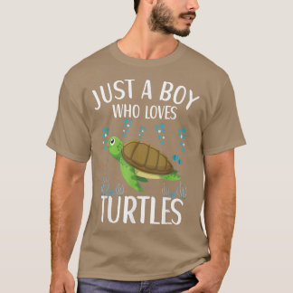 Bara en pojke som Kärlek Turtles Cute Sea Turtle Q T Shirt