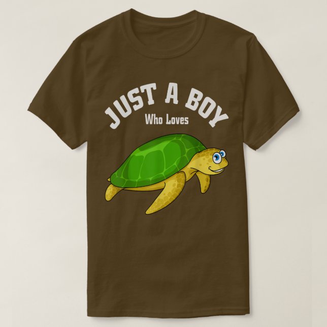 Bara en pojke som Kärlek Turtles i Sea Turtle Jag  T Shirt (Design framsida)