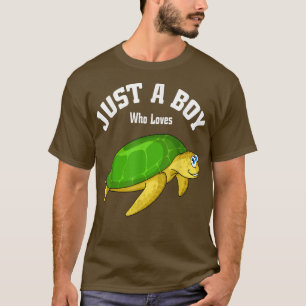 Bara en pojke som Kärlek Turtles i Sea Turtle Jag T Shirt