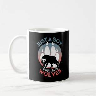 Bara en pojke som kärlek vargar kaffemugg