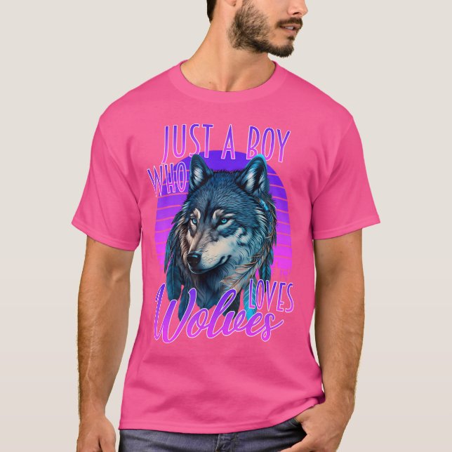 Bara en pojke som Kärlek Vargar Varg Blue Galaxy S T Shirt (Framsida)