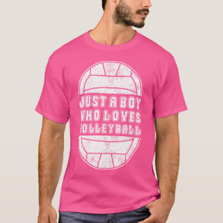 Bara en pojke som Kärlek Volleyball Älskare Kids B T Shirt