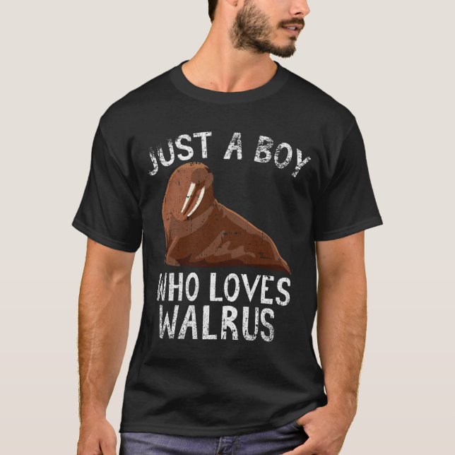 Bara en pojke som Kärlek Walrus T Shirt (Framsida)