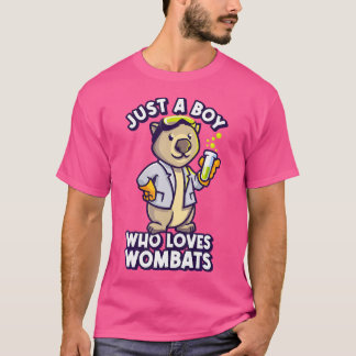 Bara en pojke som Kärlek Wombats Wombat Animal Mar T Shirt