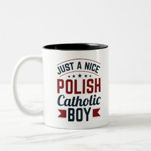Bara en polsk polsk polsk pojke Två-Tonad mugg