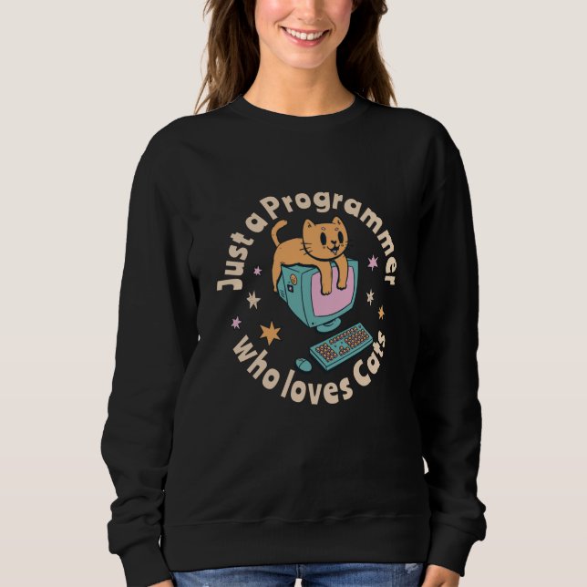 Bara en programmerare som älskar katter t shirt (Framsida)