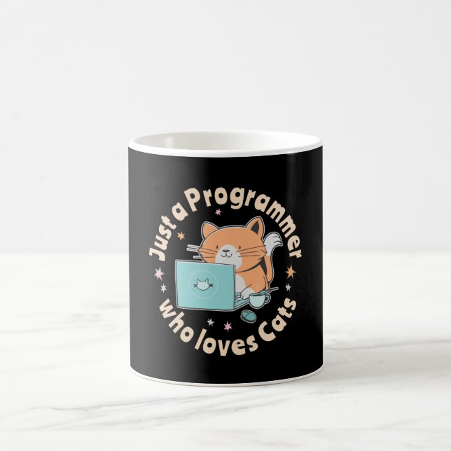 Bara en programmerare som kärlek katter kaffemugg (Center)