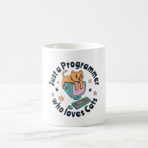 Bara en programmerare som kärlek katter kaffemugg