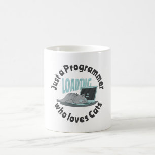 Bara en programmerare som kärlek katter kaffemugg