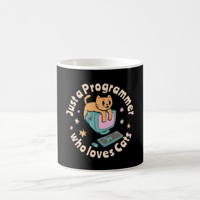 Bara en programmerare som kärlek katter kaffemugg (Center)
