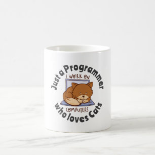 Bara en programmerare som kärlek katter kaffemugg