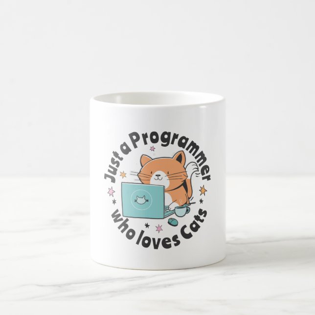 Bara en programmerare som kärlek katter kaffemugg (Center)