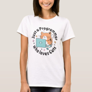 Bara en programmerare som kärlek katter t shirt