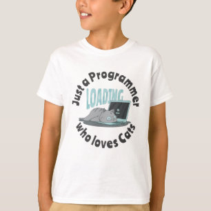 Bara en programmerare som kärlek katter t shirt