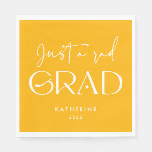 Bara en rad Grad Funny Gult 2022 Studenten Pappersservett