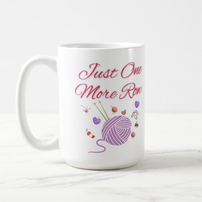 Bara En Rad Till Stickningskonst Kaffemugg (Vänster)