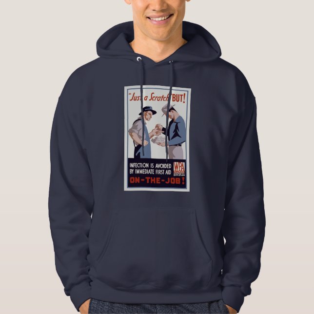 "Bara en repa" Affisch för första hjälpen Hoodie (Framsida)
