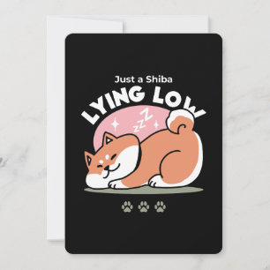 Bara en Shiba Ljuger lågt: Cute Shiba Inu Design Julkort