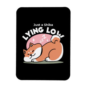 Bara en Shiba Ljuger lågt: Cute Shiba Inu Design Magnet