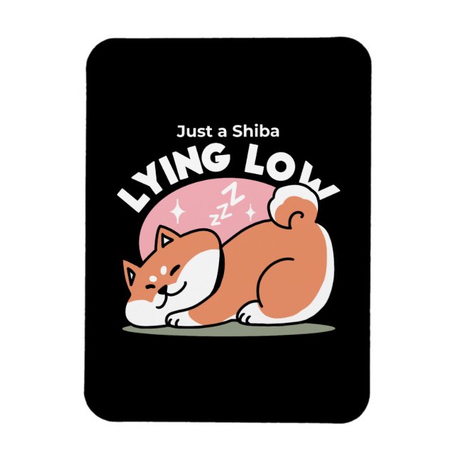 Bara en Shiba Ljuger lågt: Cute Shiba Inu Design Magnet (Vertikal)