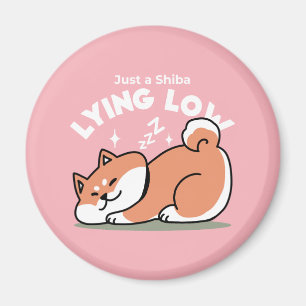 Bara en Shiba Ljuger lågt: Cute Shiba Inu Design Magnet
