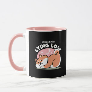 Bara en Shiba Ljuger lågt: Cute Shiba Inu Design Mugg