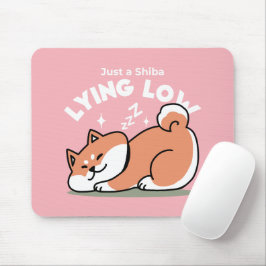 Bara en Shiba Ljuger lågt: Cute Shiba Inu Design Musmatta