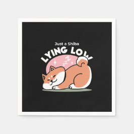 Bara en Shiba Ljuger lågt: Cute Shiba Inu Design Pappersservett