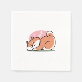 Bara en Shiba Ljuger lågt: Cute Shiba Inu Design Pappersservett