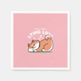 Bara en Shiba Ljuger lågt: Cute Shiba Inu Design Pappersservett